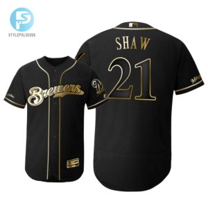 Milwaukee Brewers 21 Travis Shaw Mlb 2019 Golden Brandedition Black Jersey Gift For Brewers Fans stylepulseusa 1 1