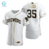 Milwaukee Brewers 35 Brent Suter Mlb Golden Brandedition White Jersey Gift For Brewers Fans stylepulseusa 1