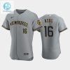 Milwaukee Brewers 16 Kolten Wong Road Team Gray Jersey stylepulseusa 1