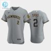 Milwaukee Brewers 2 Luis Urias Road Team Gray Jersey stylepulseusa 1