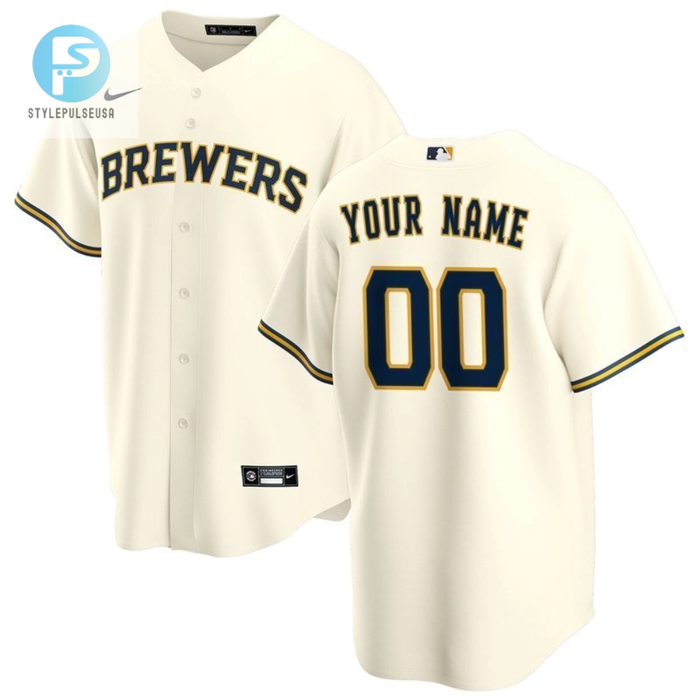 Milwaukee Brewers 2020 Mlb Personalized Custom White Custom Jersey 