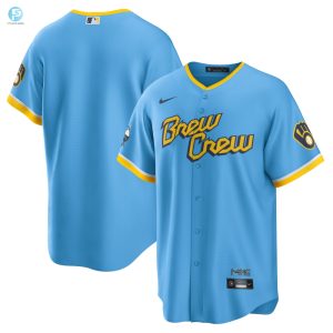 Milwaukee Brewers 2022 City Connect Replica Team Jersey Powder Blue Mlb stylepulseusa 1 1