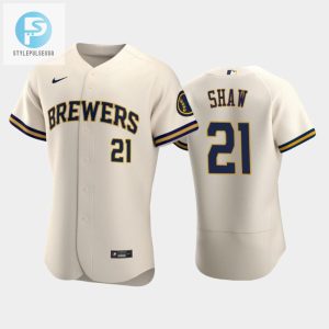 Milwaukee Brewers 21 Travis Shaw Home Team Cream Jersey stylepulseusa 1 1