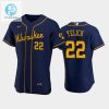 Milwaukee Brewers 22 Christian Yelich Alternate Team Navy Jersey stylepulseusa 1