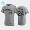 Milwaukee Brewers 24 Avisail Garcia Road Team Gray Jersey stylepulseusa 1