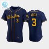 Milwaukee Brewers 3 Orlando Arcia Alternate Team Navy Jersey stylepulseusa 1