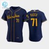 Milwaukee Brewers 71 Josh Hader Alternate Team Navy Jersey stylepulseusa 1