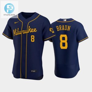 Milwaukee Brewers 8 Ryan Braun Alternate Team Navy Jersey stylepulseusa 1 1