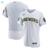 Milwaukee Brewers Alternate Authentic Team Jersey White Mlb stylepulseusa 1