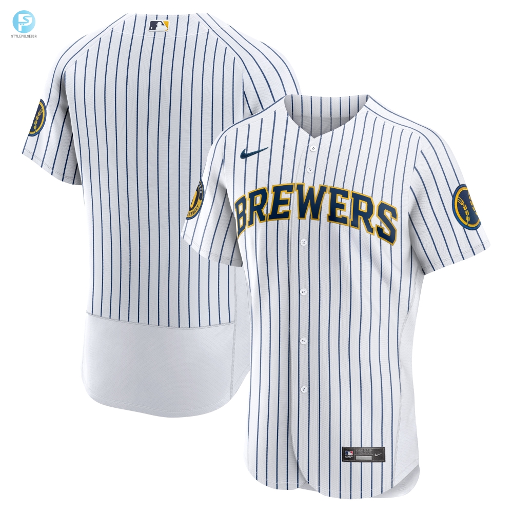 Milwaukee Brewers Alternate Authentic Team Jersey  White Mlb 