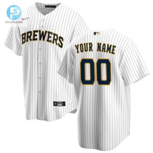 Milwaukee Brewers Alternate Custom Men Jersey White stylepulseusa 1 1