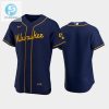 Milwaukee Brewers Alternate Team Navy Jersey stylepulseusa 1