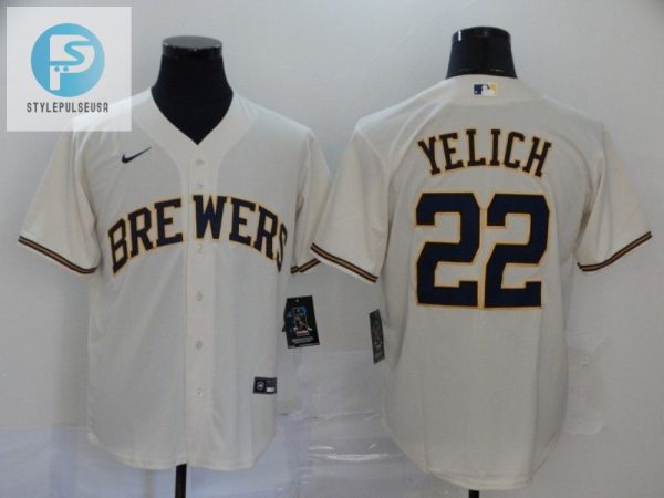 Milwaukee Brewers Christian Yelich 22 2020 Mlb White Jersey stylepulseusa 1