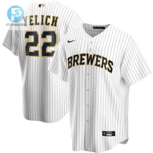 Milwaukee Brewers Christian Yelich 22 2020 Mlb White Jersey A10 stylepulseusa 1 1