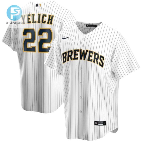 Milwaukee Brewers Christian Yelich 22 2020 Mlb White Jersey A10 stylepulseusa 1 1