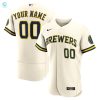 Milwaukee Brewers Home Authentic Custom Patch Jersey Cream Custom Jerseys Mlb stylepulseusa 1