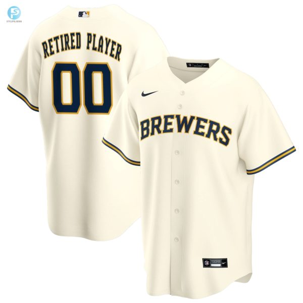 Milwaukee Brewers Home Pickaplayer Retired Roster Replica Jersey Cream Custom Jerseys Mlb stylepulseusa 1 1