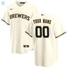 Milwaukee Brewers Home Replica Custom Jersey Cream Custom Jerseys Mlb stylepulseusa 1