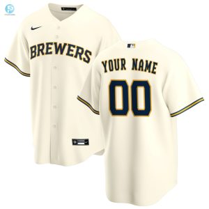 Milwaukee Brewers Home Replica Custom Jersey Cream Custom Jerseys Mlb stylepulseusa 1 3