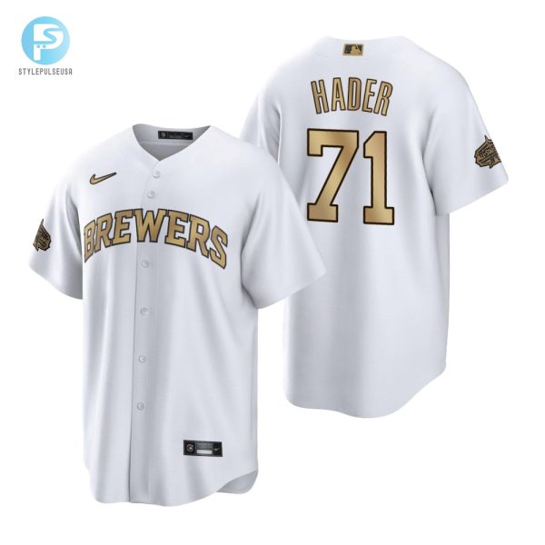 Milwaukee Brewers Josh Hader White 202223 Allstar Game Jersey stylepulseusa 1