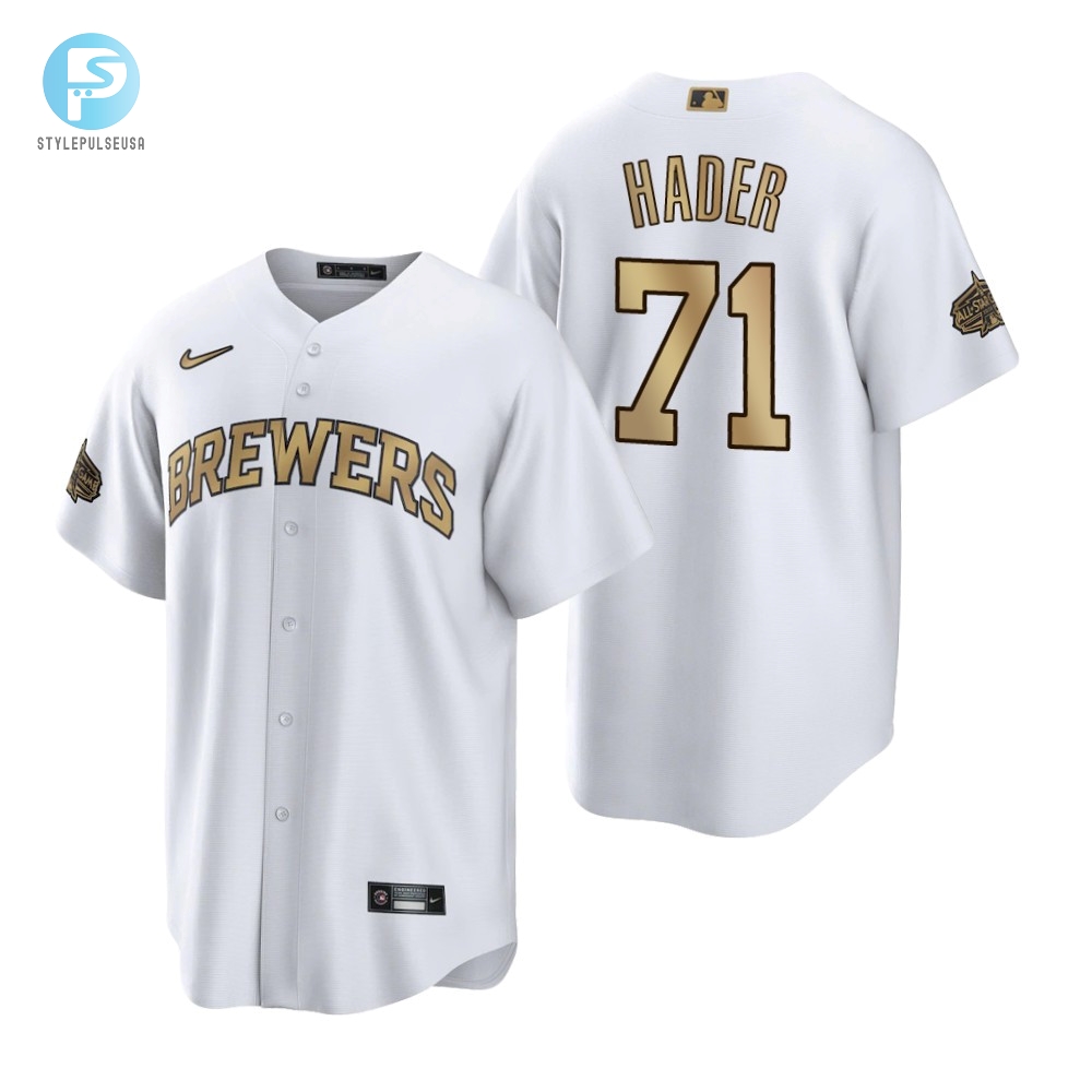 Milwaukee Brewers Josh Hader White 202223 Allstar Game Jersey 