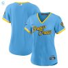 Milwaukee Brewers Womens 2022 City Connect Replica Team Jersey Powder Blue Mlb stylepulseusa 1