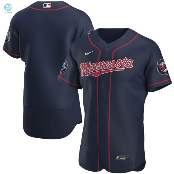 Minnesota Twins 60Th Season Alternate Authentic Team Jersey Navy Mlb stylepulseusa 1