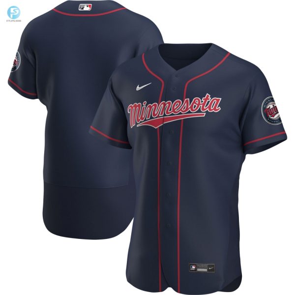 Minnesota Twins Alternate Authentic Team Jersey Navy Mlb stylepulseusa 1