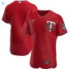 Minnesota Twins Alternate Authentic Team Jersey Red Mlb stylepulseusa 1