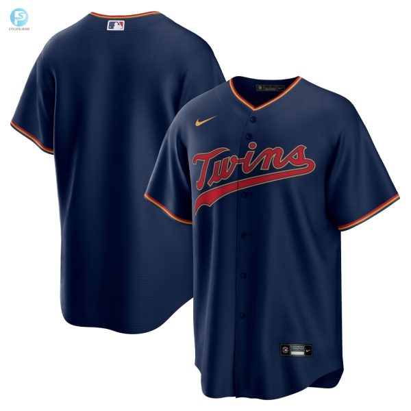 Minnesota Twins Alternate Replica Team Jersey Navy Mlb stylepulseusa 1