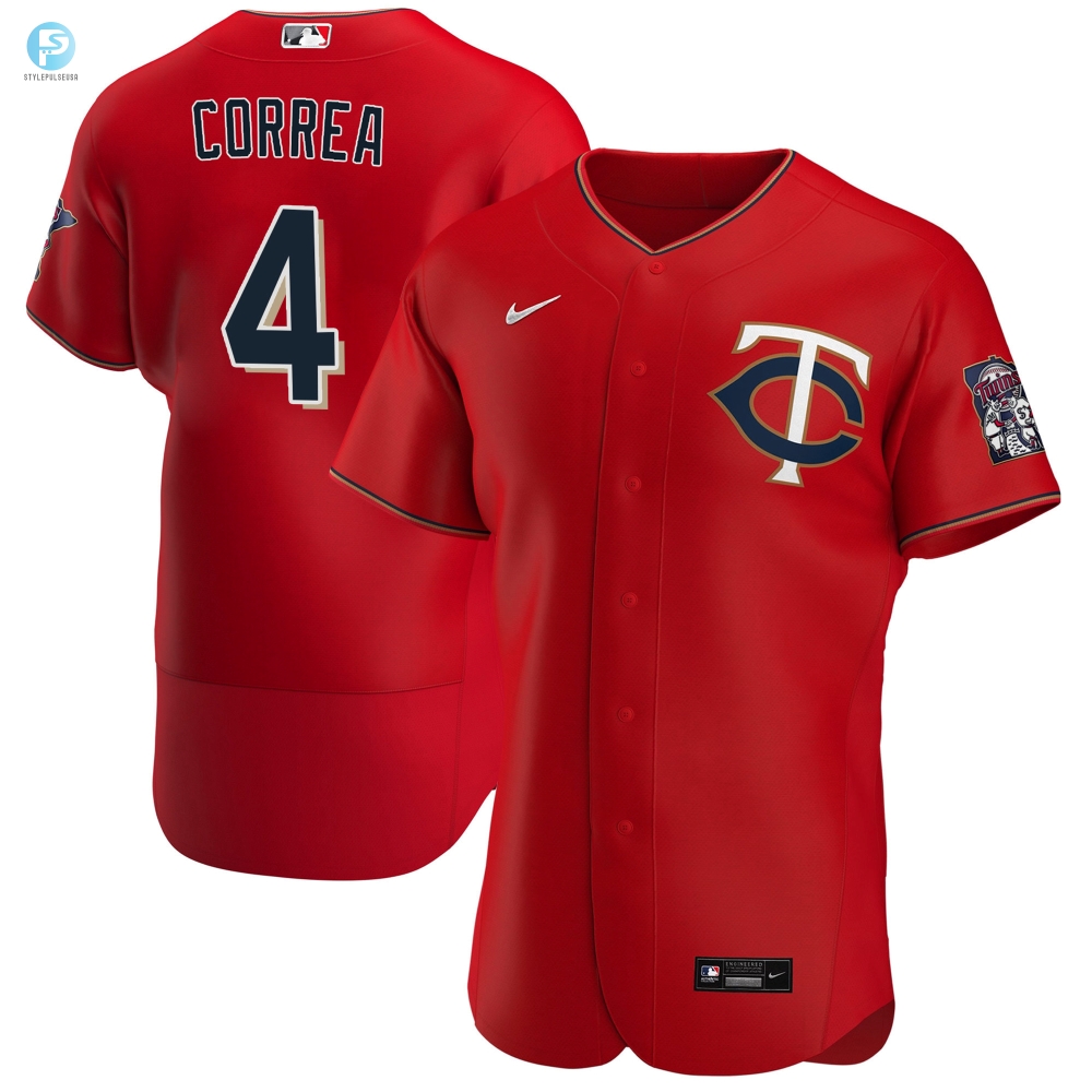 Minnesota Twins Carlos Correa 4 Alternate Player Jersey  Red Jersey 