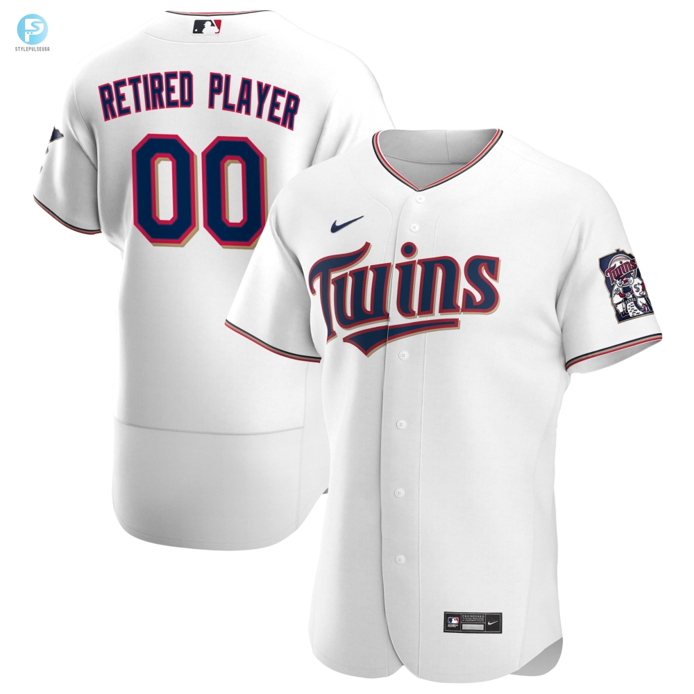 Minnesota Twins Home Pickaplayer Retired Roster Authentic Jersey  White Custom Jerseys Mlb 