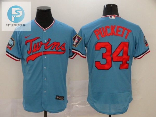 Minnesota Twins Kirby Puckett 34 2020 Mlb Teal Blue Jersey stylepulseusa 1