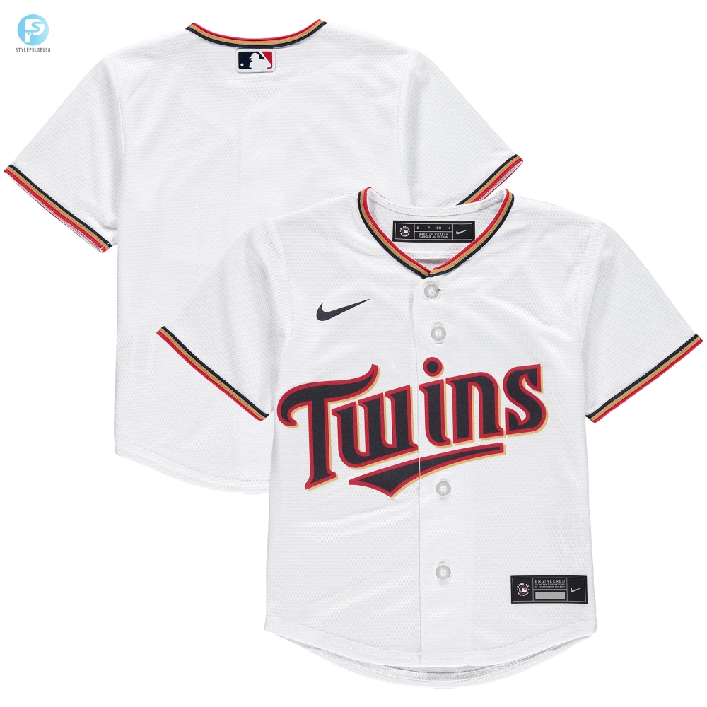 Minnesota Twins Preschool Home Replica Team Jersey  White Mlb 