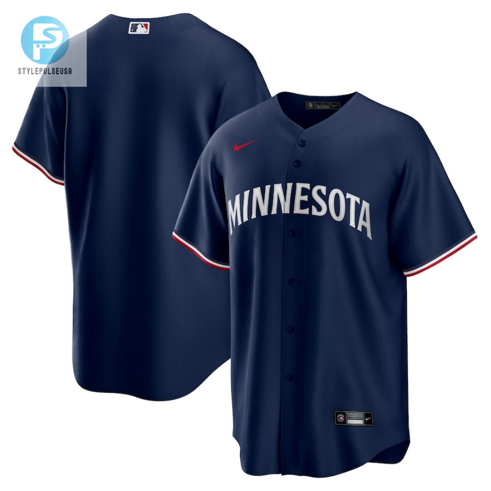 Minnesota Twins Team Logo Alternate Men Jersey  Navy 