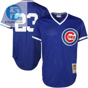 Mitchell Ness Ryne Sandberg Chicago Cubs Cooperstown Authentic Collection Throwback Replica Jersey Royal Blue Mlb stylepulseusa 1 1