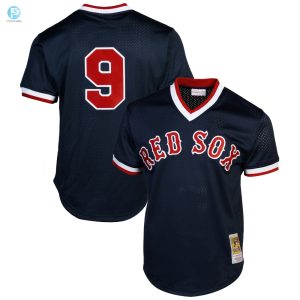 Mitchell Ness Ted Williams Boston Red Sox 1990 Authentic Cooperstown Collection Batting Practice Jersey Navy Blue Mlb stylepulseusa 1 1