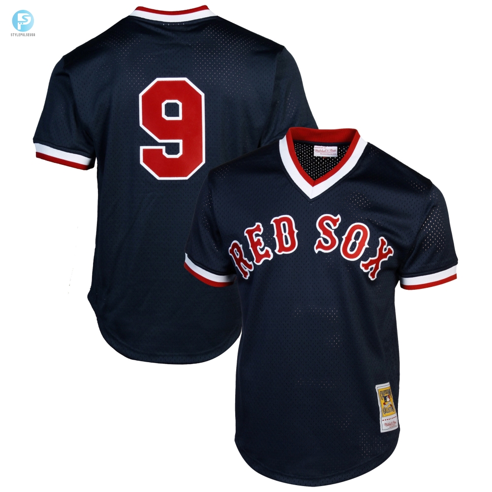 Mitchell  Ness Ted Williams Boston Red Sox 1990 Authentic Cooperstown Collection Batting Practice Jersey  Navy Blue Mlb 