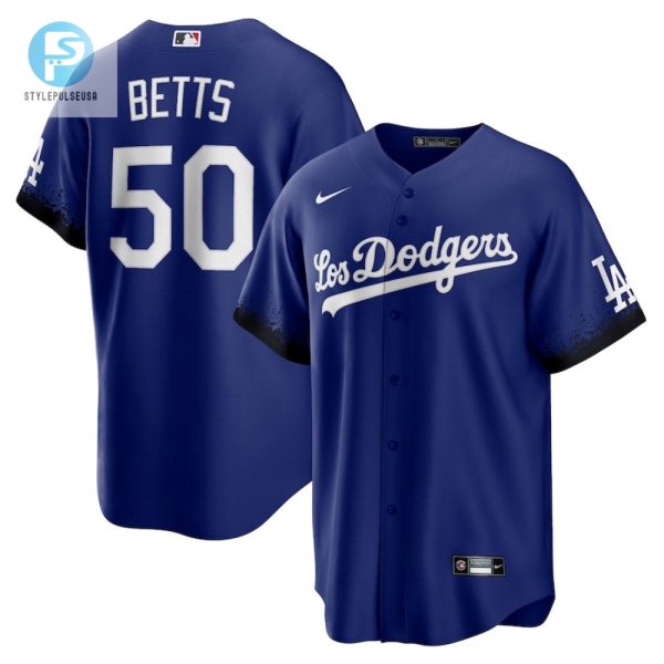 Mookie Betts 50 Los Angeles Dodgers City Connect Player Jersey Royal stylepulseusa 1