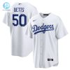 Mookie Betts 50 Los Angeles Dodgers Home Men Jersey White stylepulseusa 1