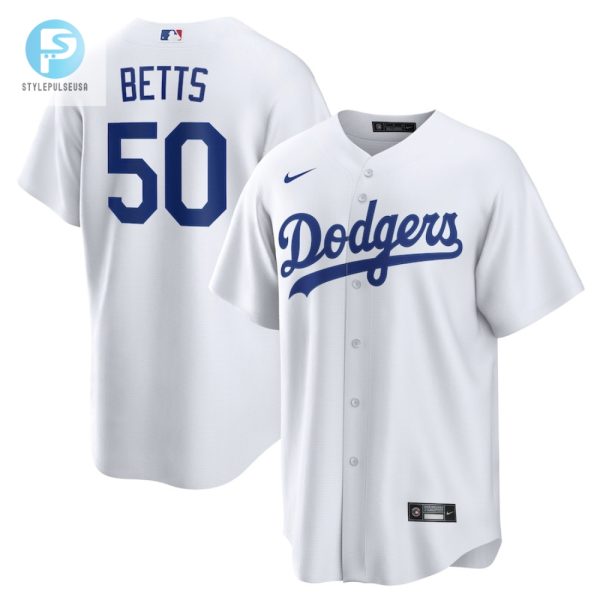 Mookie Betts 50 Los Angeles Dodgers Home Men Jersey White stylepulseusa 1 1