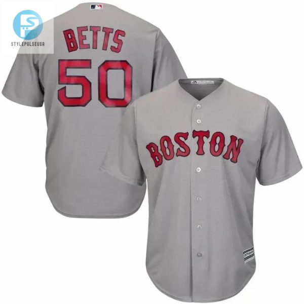 Mookie Betts Boston Red Sox Cool Base Player Jersey Gray stylepulseusa 1