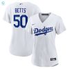 Mookie Betts Los Angeles Dodgers Womens Home Replica Player Jersey White Mlb stylepulseusa 1