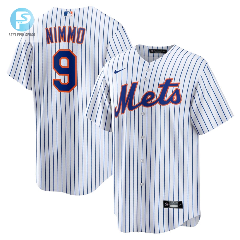 New York Mets 9 Brandon Nimmo Home Official Replica Player Jersey  White 