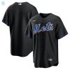 New York Mets 2022 Alternate Replica Team Jersey Black Mlb stylepulseusa 1