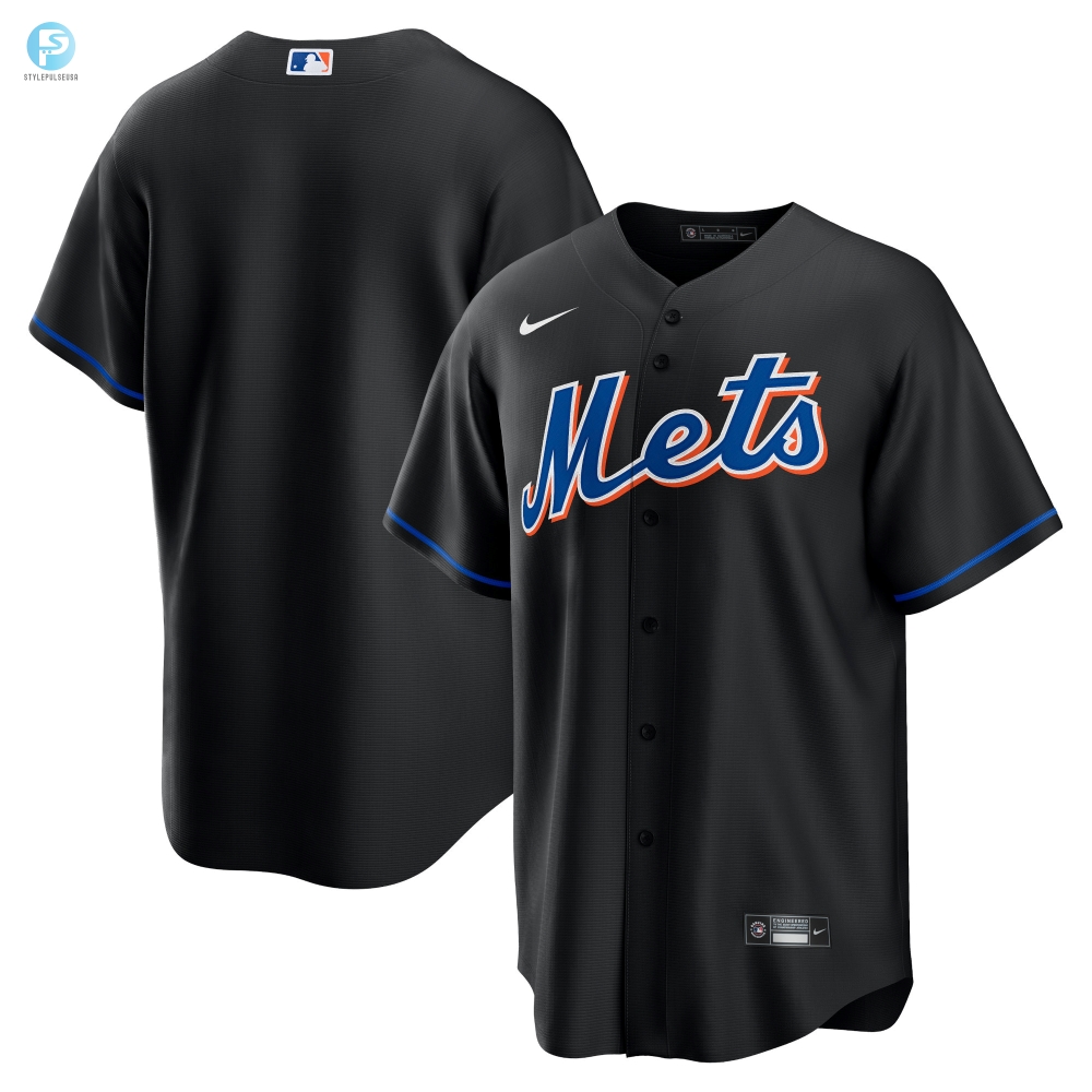 New York Mets 2022 Alternate Replica Team Jersey  Black Mlb 