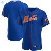 New York Mets Alternate Authentic Team Logo Jersey Royal Mlb stylepulseusa 1