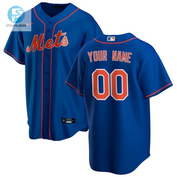 New York Mets Alternate Custom Men Jersey Royal stylepulseusa 1