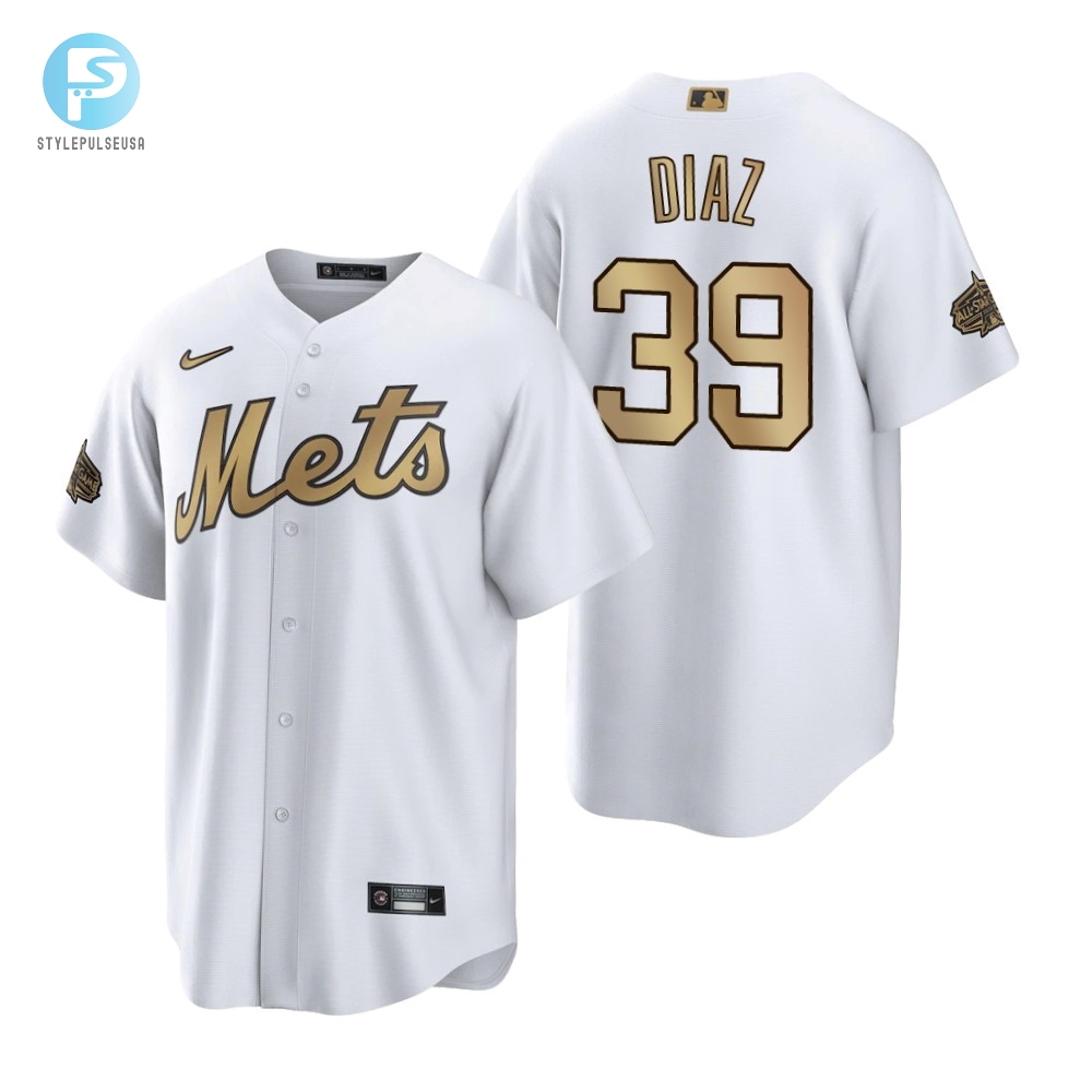 New York Mets Edwin Diaz White 202223 Allstar Game Jersey stylepulseusa 1