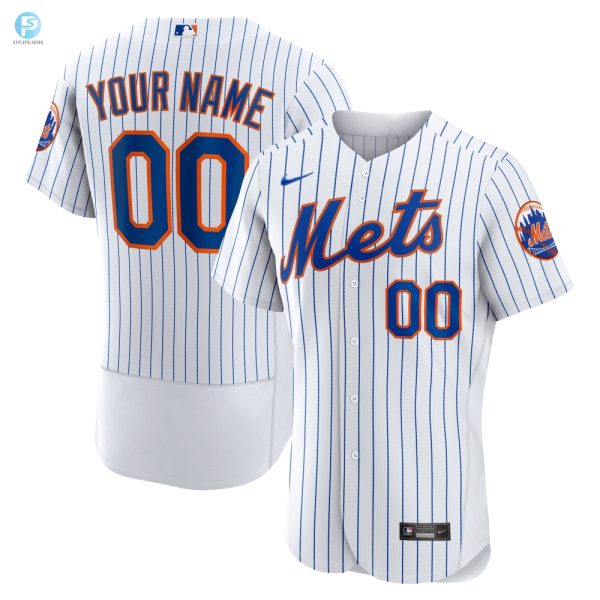 New York Mets Home Authentic Custom Jersey White Custom Jerseys Mlb stylepulseusa 1 1